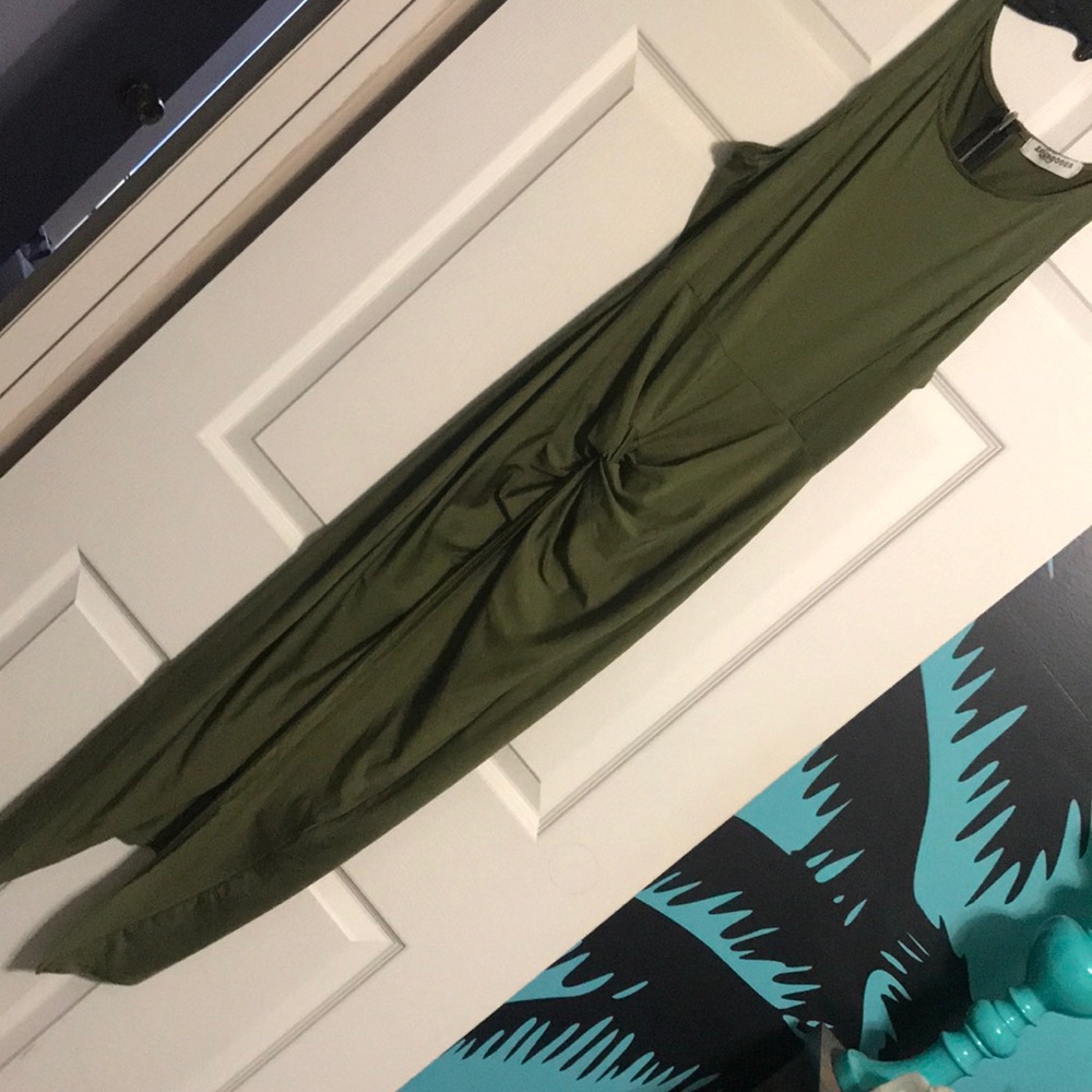 Zeagoo Olive Green Maxi Dress
